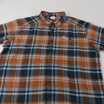 Columbia AM1523 Men's XL Cornell Woods Orange Plaid Flannel Long Sleeve Shirt image 8