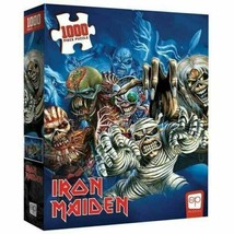 IRON MAIDEN -Faces of Eddie 1000 Peace Jigsaw Puzzle w/ bonus action figure~New - £23.58 GBP