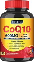 CoQ10 600 mg Softgels CoQ10 Supplement - CQ10 Coenzyme-Q10 with Omega 3 &amp; PQQ &amp; - £18.00 GBP