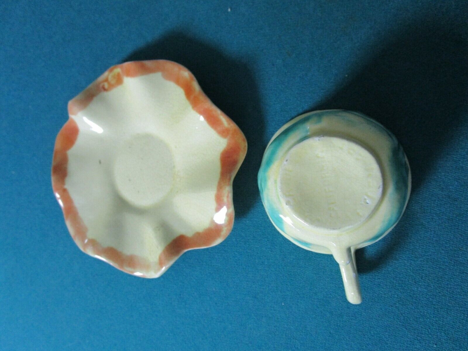 LYDEN ARTS CALIFORNIA MAJOLICA CUP SAUCER COFFEE Item image 4