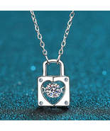 Love Lock 0.3 Carat Moissanite S925 Dancing Necklace - $82.00