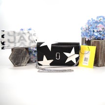 Marc Jacobs The Longshot Chain White Star Black Leather Wallet Crossbody... - $3,697.40 MXN