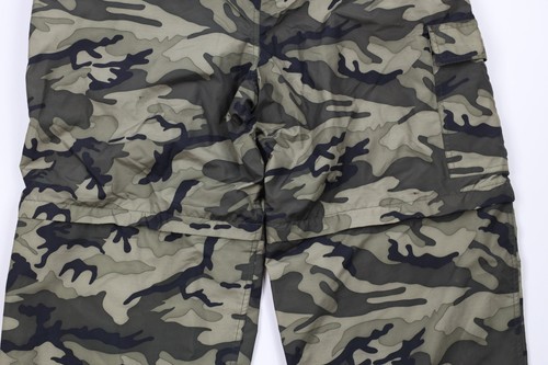 Vintage 90s Mens Size XL Distressed Wide Leg Convertible Cargo Pants Camouflage Item image 15