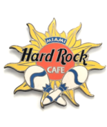 Hard Rock Cafe Miami Florida Maracas Sunburst Enamel Pin Advertise Souvenir - $18.27 CAD