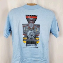 Vintage Baldwin Locomotive Works T-Shirt Small Blue Single Stitch Deadst... - $28.99