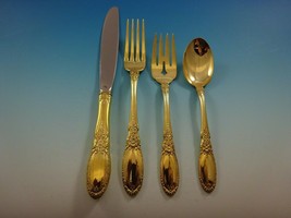 Old Mirror Gold by Towle Sterling Silver Flatware Set For 6 Service Vermeil - $2,079.00