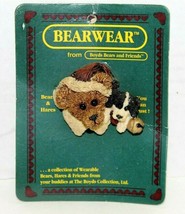 Vintage 1995 Boyds Bears Bearwear Pin #26008 Northrup &amp; The Pup Christma... - $9.90