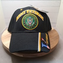 US Army Veteran Adjustable Hat Multicolor Flag Seal Official New with tags - £10.59 GBP