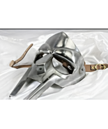 Medieval MF Doom Gladiator Mask Mad Villain Golden Finish Brass Face Armour - £52.64 GBP