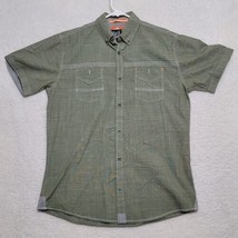 Drill Clothing Company Men&#39;s Shirt Size M Medium Gray Short Sleeve Button Up - £11.05 GBP