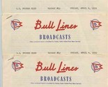 S S Puerto Rico Broadcasts News 2 Issues from March April 1952 Bull Lines  - $21.78