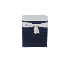 Foldable Navy Blue Fabric Lined Storage Basket - £69.51 GBP