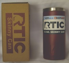 Insulated Skinny Can Holder Stainless Steel Burgundy Ultra Truly White Claw Fit