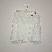 Derek Lam 10 Crosby Optic White Mini Eyelet Faux Wrap Skirt Womens Size 8 - £32.87 GBP
