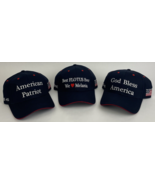 Lot of 15 x MAGA FLOTUS We Won&#39;t Forget Red White &amp; Blue Baseball Cap Ha... - $49.49