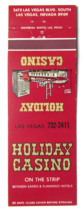 Holiday Casino - Las Vegas, Nevada Lounge Restaurant 20 Strike Matchbook Cover - £1.37 GBP
