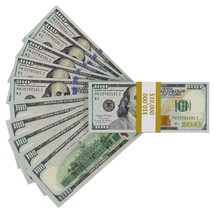 $10,000 Full Print New Series Prop Money Stack - £10.38 GBP