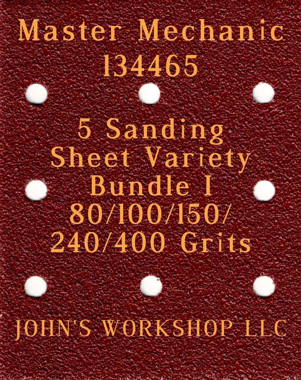 Master Mechanic 134465 - 80/100/150/240/400 Grits - 5 Sandpaper Variety Bundle I - $4.99