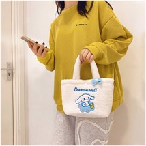 Sanrio Women&#39;s Shoulder Bags Plush Handbags Anime Kuromi Cinnamoroll Cosmetics P - £10.22 GBP