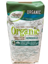 SIMPLY NATURE ORGANIC HONDURAS SINGLE ORIGIN WHOLE BEAN COFFEE 12-OZ BAG - $16.50