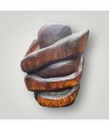 Grand Abstrait Sculpture Figurine Sculpté Noyer Bois - £1,239.33 GBP
