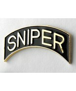 SNIPER SPECIAL FORCES US ARMY GOLD BLACK LAPEL PIN BADGE 1.25 INCHES - £4.40 GBP