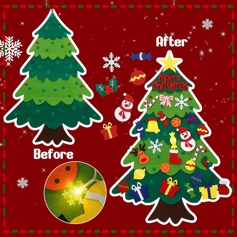 Felt Christmas Tree for Kids, 3.2FT Felt Christmas Tree for Toddlers, 32 Detacha Item image 4