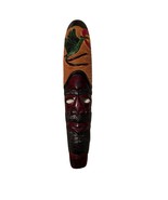 Vtg 23.5&quot; Jamaican Tribal Wall Art Folk Hand Carved Jamaica wood Painted... - $55.84 CAD
