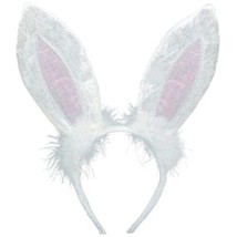 White Bunny Ears Costume Headband - £8.02 GBP