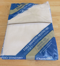 VTG 70’s Danville NOS No-Iron 2 Size Standard Beige Pillowcases USA Made - £13.21 GBP