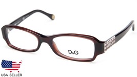 NEW D&amp;G Dolce &amp; Gabbana DG 1206 1839 BROWN CLEAR EYEGLASSES FRAME 48-16-... - £43.02 GBP
