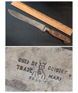 Antique Sabatier Chef De Cuisine Carbon Steel Butcher Chef Knife 8 In Fr... - $62.36