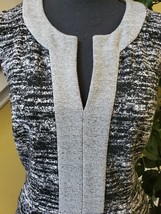 Anthropologie TABITHA Marled Black &amp; White Knit Dress, Size 6 Small S - £22.33 GBP