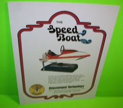 Speed Boat Original Kiddie Ride Flyer Promo Advertising Artwork Amusement Nos - £27.20 GBP