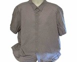 Untuckit Mens Shirt Button Up Short Sleeve Blue Floral Roubine Cotton XX... - £31.61 GBP