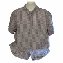 Untuckit Mens Shirt Button Up Short Sleeve Blue Floral Roubine Cotton XXX Large - £31.62 GBP