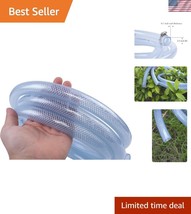 25ft Lightweight Clear PVC Tubing 3/4&quot; ID - Ideal for Food and Beverage - $42.00