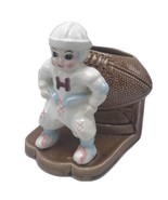 Vintage Ceramic Football Player Planter K1332 Napco Japan sticker - $22.76 CAD