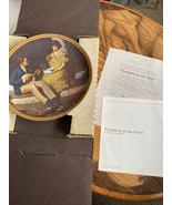 Norman Rockwell Collector Plates Limited Ed Knowles w/COA Pondering on t... - $19.69