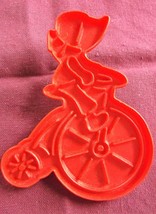 American Greetings Plastic Red Girl On A Trike Cookie Cutter Christmas G... - $5.89