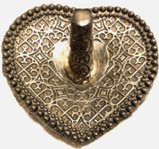 Vintage 1992 Ornate Silver Plate Ring Holder Heart Shaped - £11.03 GBP