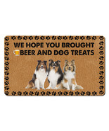 Funny Shetland Sheepdog Dogs Doormat Beer And Dog Treats Mat Gift For Do... - £30.92 GBP