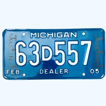 2005 United States Michigan Base Dealer License Plate 63D557 - $16.82