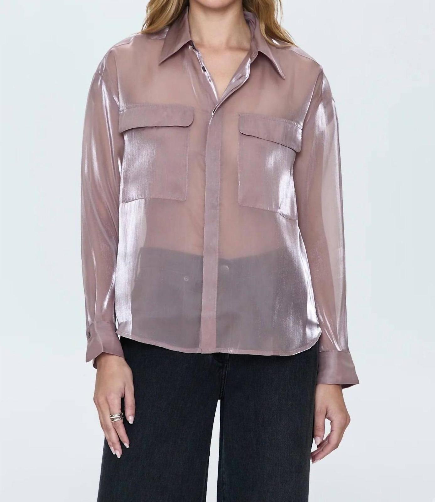 Pistola Miranda Button Down Shirt Pink Plum - £55.90 GBP