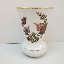 Bareuther Waldsassen Bavaria Germany 5&quot; tall vase multicolor Flowers bud... - £27.24 GBP