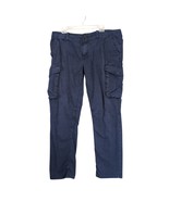 Timberland Men&#39;s 38 Straight Leg Cargo Pants Navy Cotton Twill Gorpcore ... - $46.18 CAD