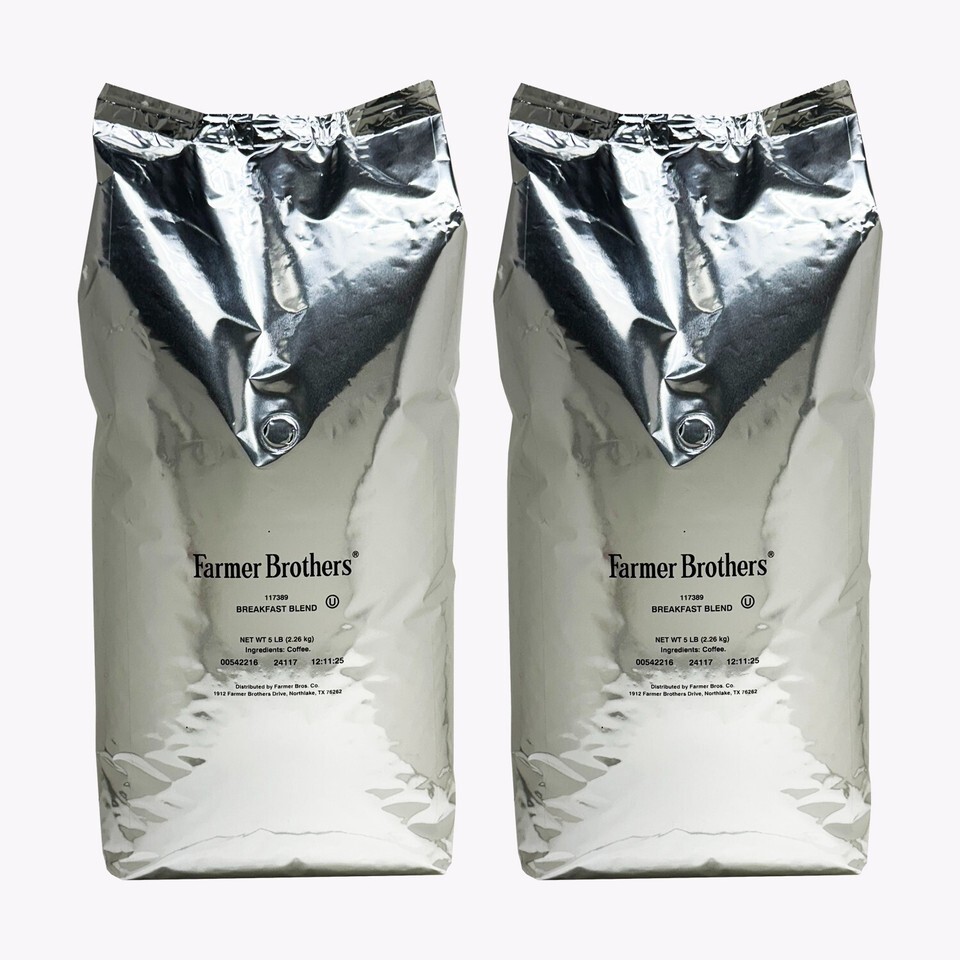 Farmer Brothers Breakfast Blend (Replaces 1272) Whole Bean Coffee, 2x5lb... - $105.00