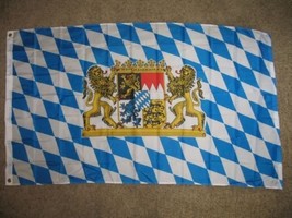 German Germany Crest Bavaria Bavarian Lions Flag Banner 3x5 ft Super-Poly - £3.85 GBP