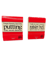 2 Matchbooks Winston No Bull Ad Campaign Y2K PUtting the seat down Raisi... - £7.62 GBP