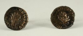 Vintage Mens Jewelry COPPER Metal Faux Roman Coins Mid Century CUFF LINKS - $13.48